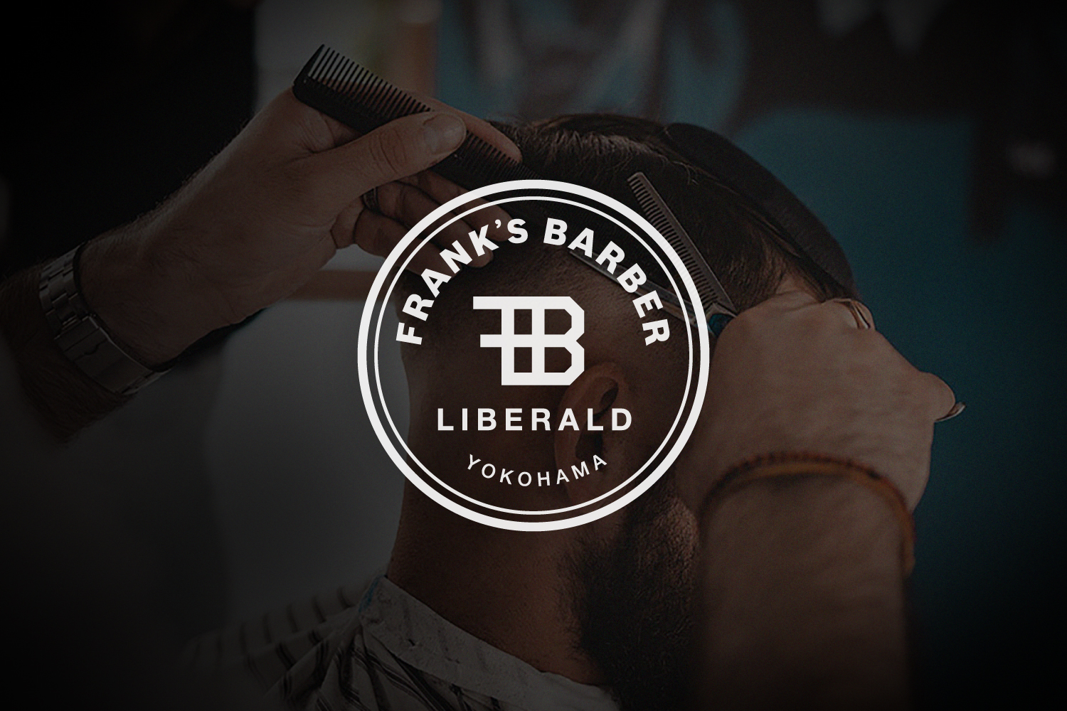 FRANK'S BARBER LIBERALD 横浜 ロゴデザイン